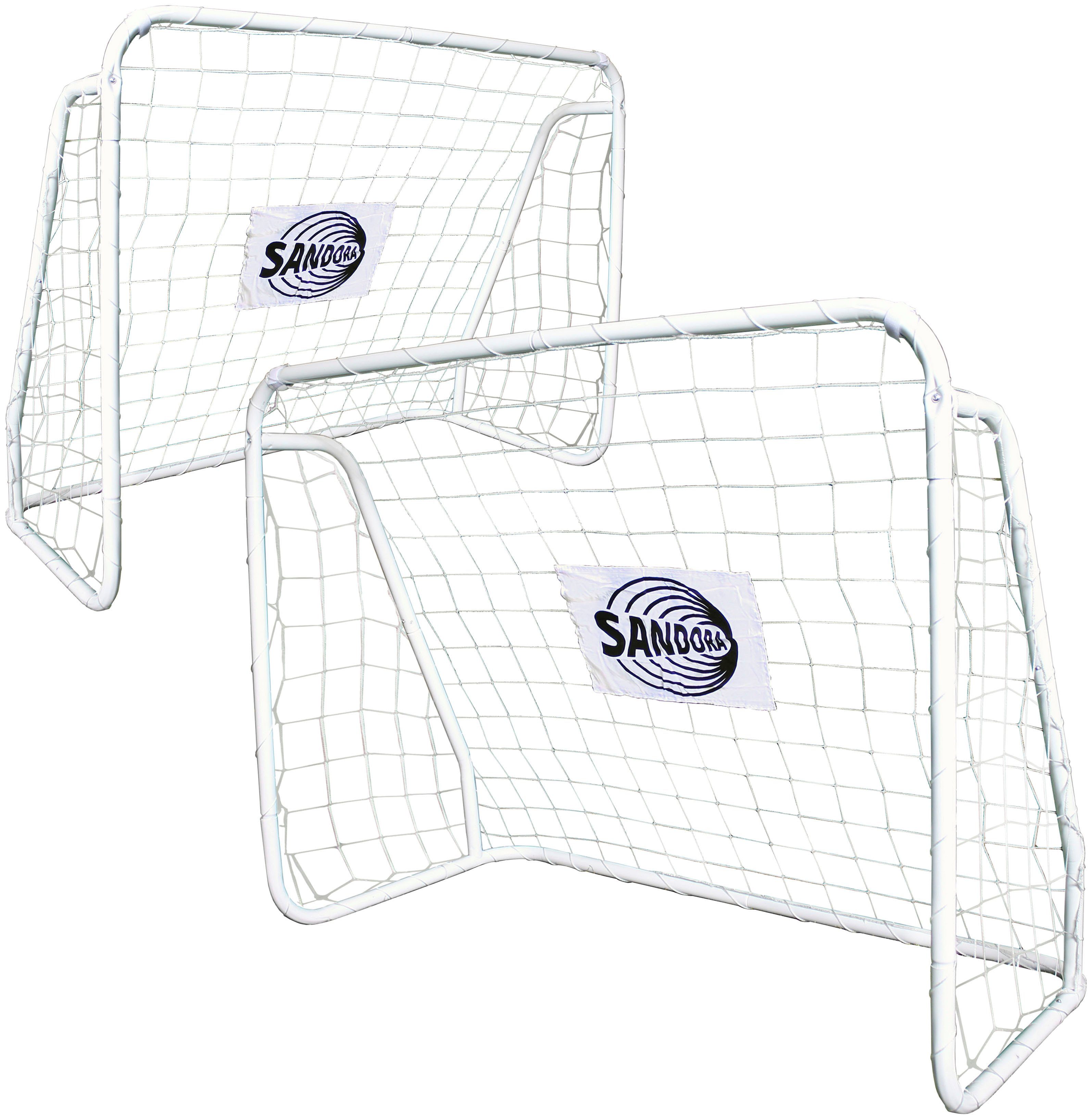 SANDORA Fußballtor Sandora (Set, 2 St), 124x96x61cm mit weißem Netz