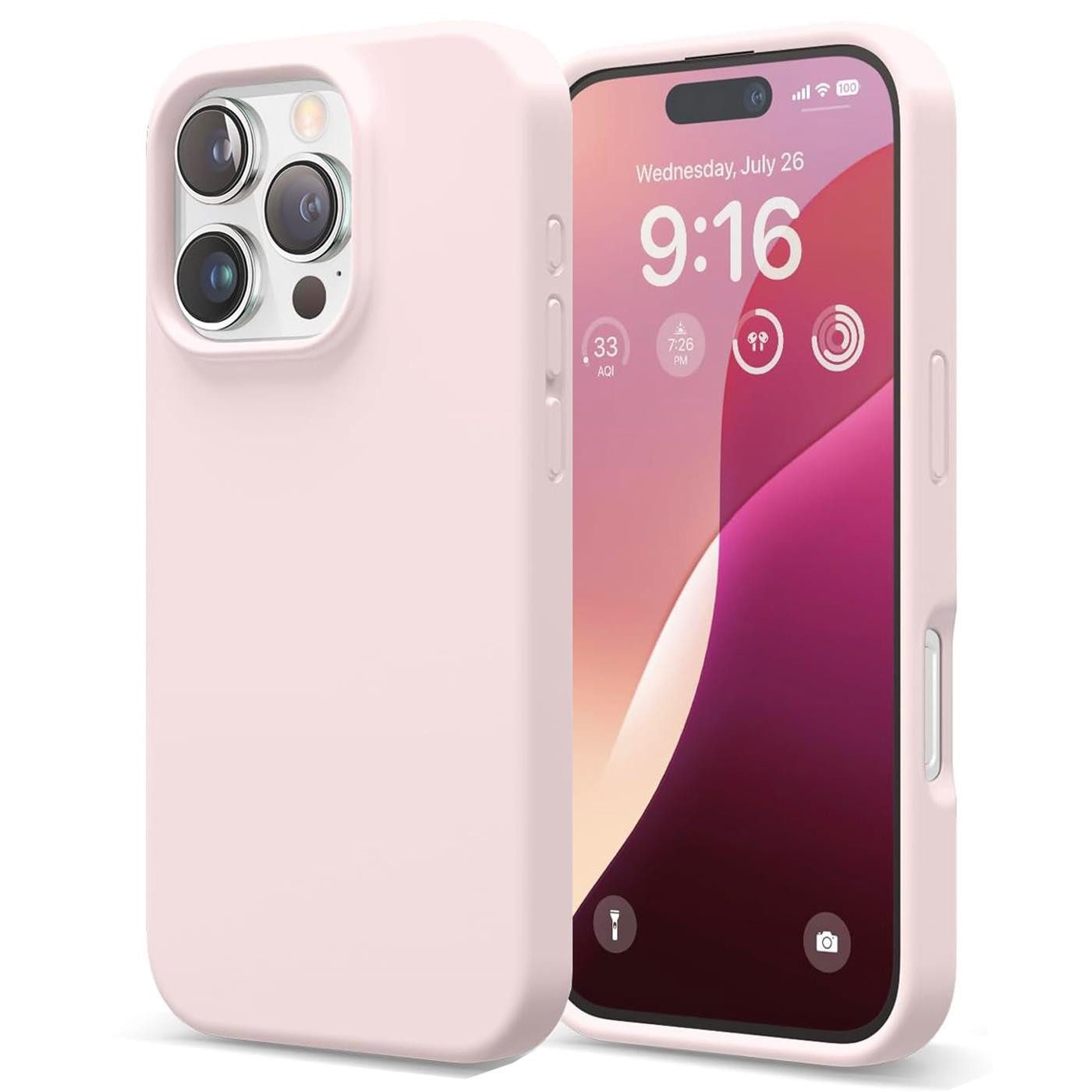 CoolGadget Handyhülle Silikon Colour Series Slim Case für Apple iPhone 16 Pro 6,3 Zoll, Hülle weich Handy Cover für iPhone 16 Pro Schutzhülle Innenfleece
