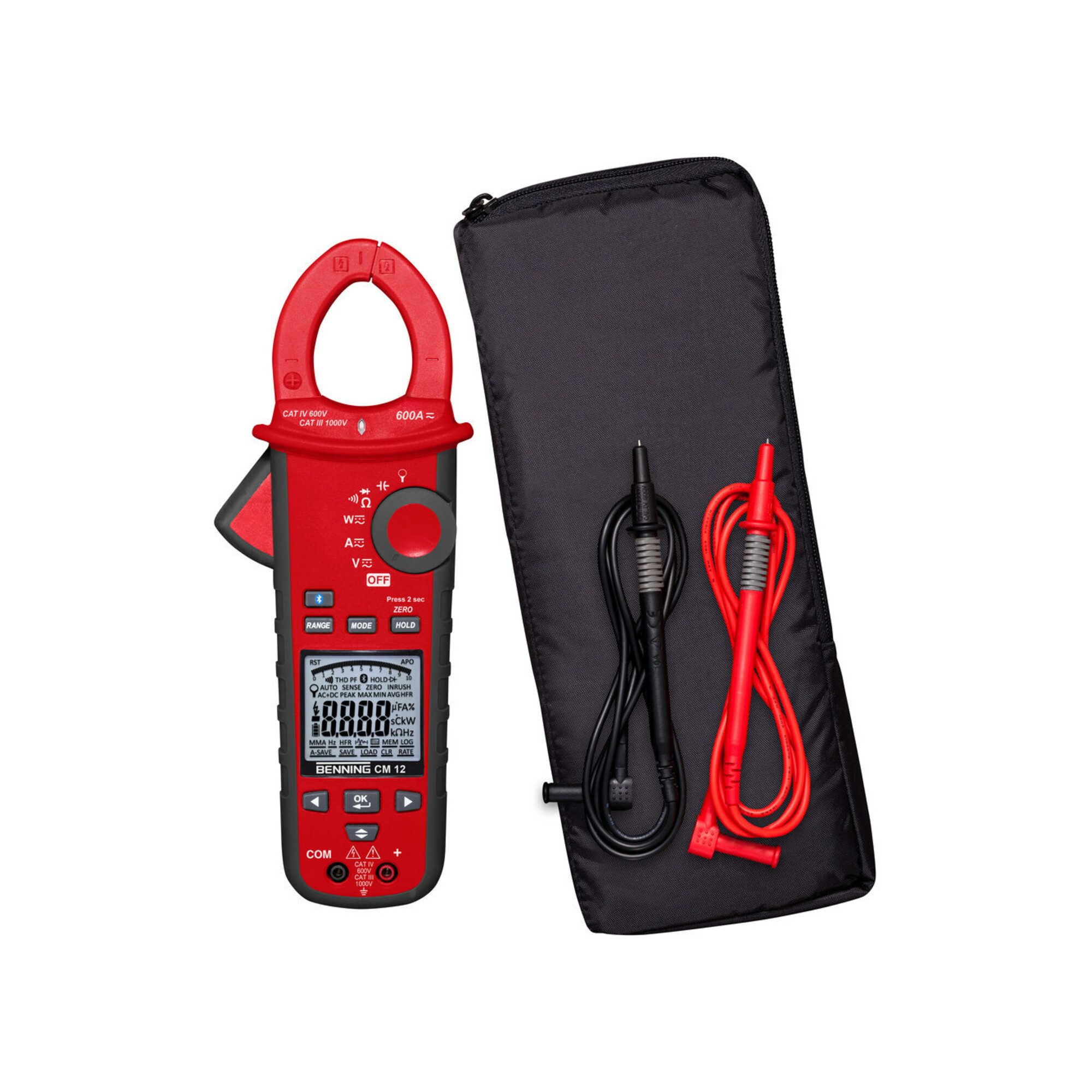 Benning Multimeter Stromzangenmultimeter CM 12 10 mA-600 A AC/DC CAT IV 600 V BENNING
