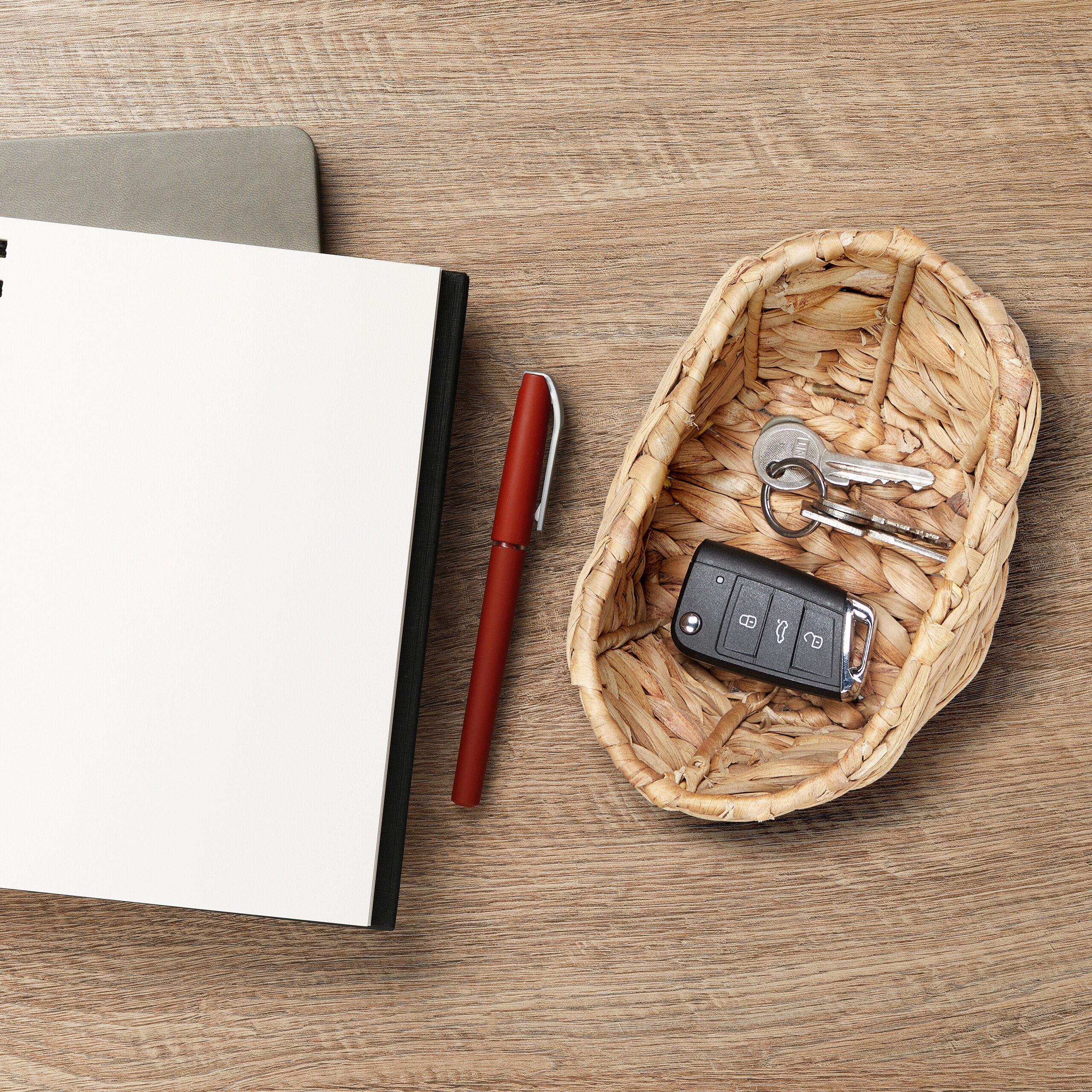 relaxdays Aufbewahrungskorb 3x Aufbewahrungskörbe Wasserhyazinthe