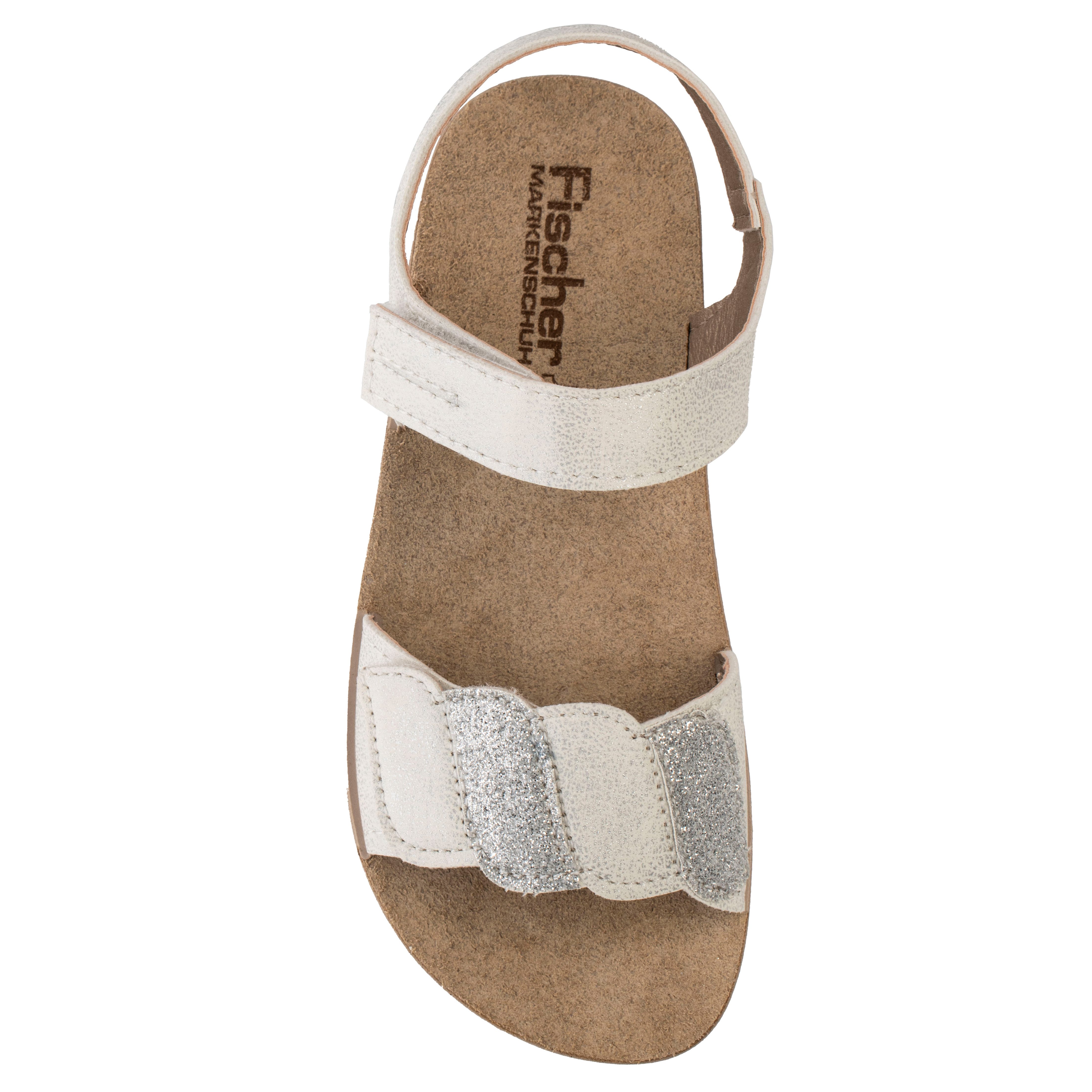 Fischer-Markenschuh Jette Sandale aus Vegano, Synthetik-Futter, leicht gepolstertes Lederfußbett