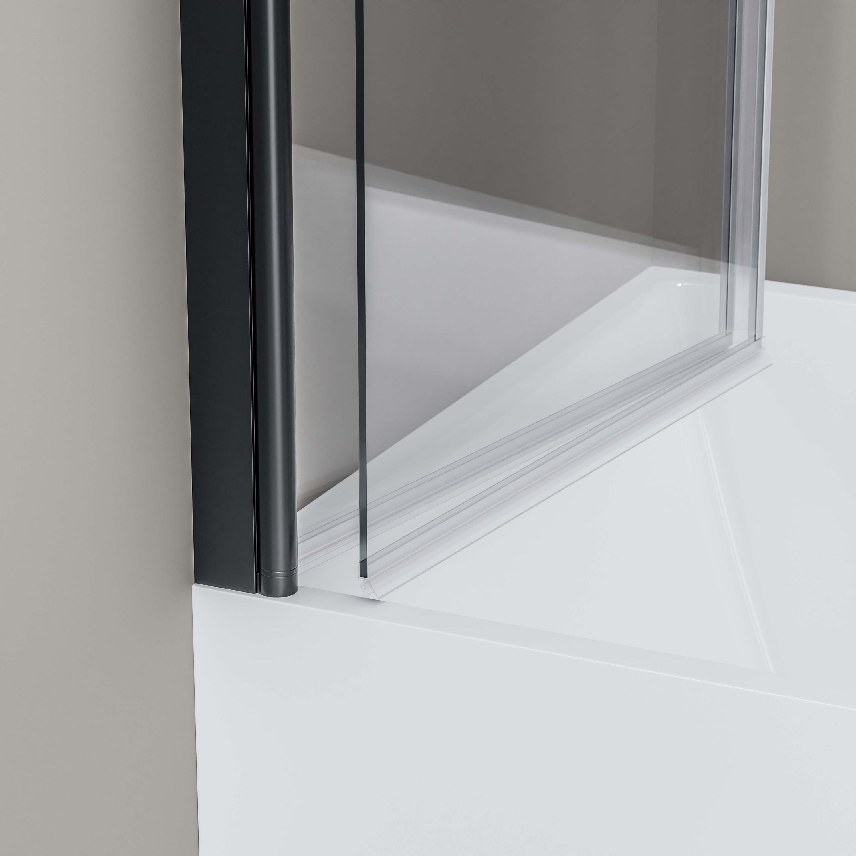 Bernstein Badewannenaufsatz NT209 120x140 cm Klarglas, (2-teilig), Faltbare ESG-Duschwand mit Hebe-Senk-Mechanismus