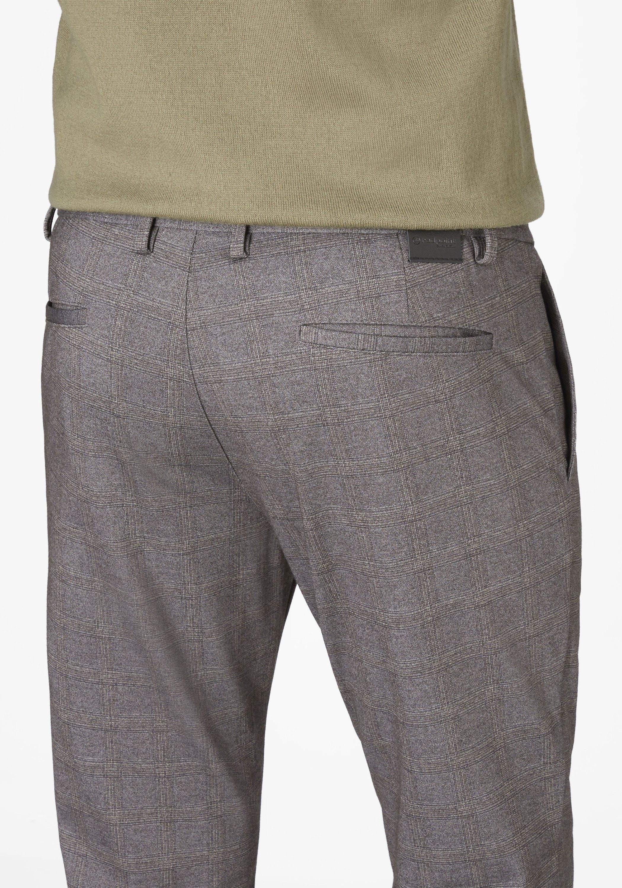 Redpoint Jogg Chinohose mit Slim-Fit COLWOOD Stoffhose Stretch check grey