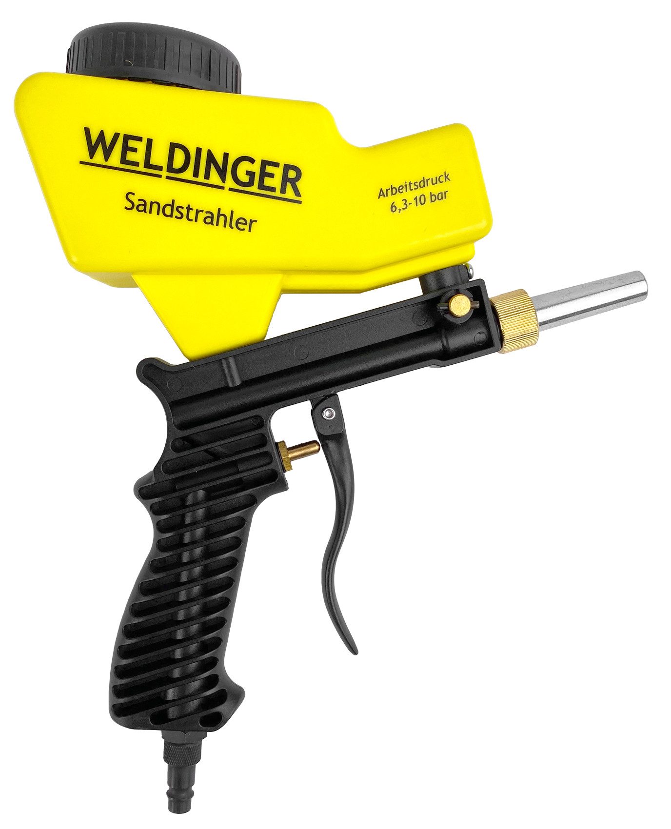 WELDINGER Sandstrahlpistole Druckluft-Sandstrahlpistole mit Tank Sandblaster Ausblaspistole, max. 6 bar, 1-tlg.