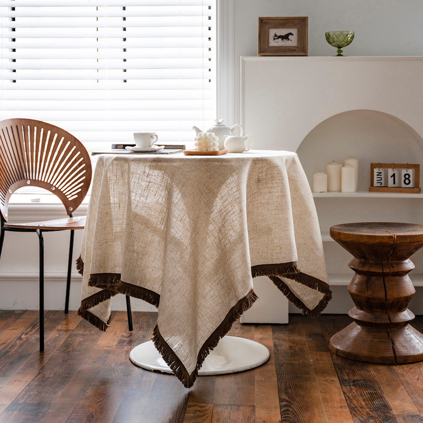 BTTO Tischdecke Vintage-Tischdecke aus Leinen mit günstig online kaufen