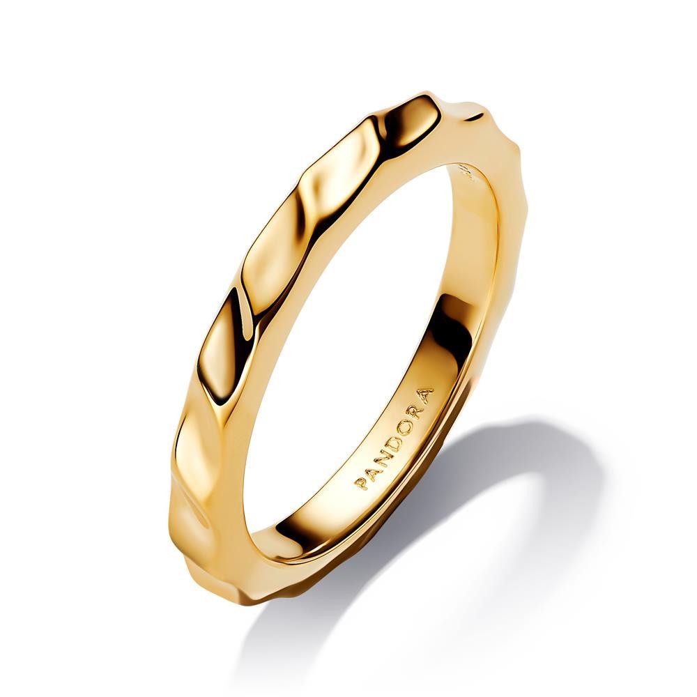Pandora Fingerring PANDORA Damenring Essence mit gewellter Optik, vergoldet