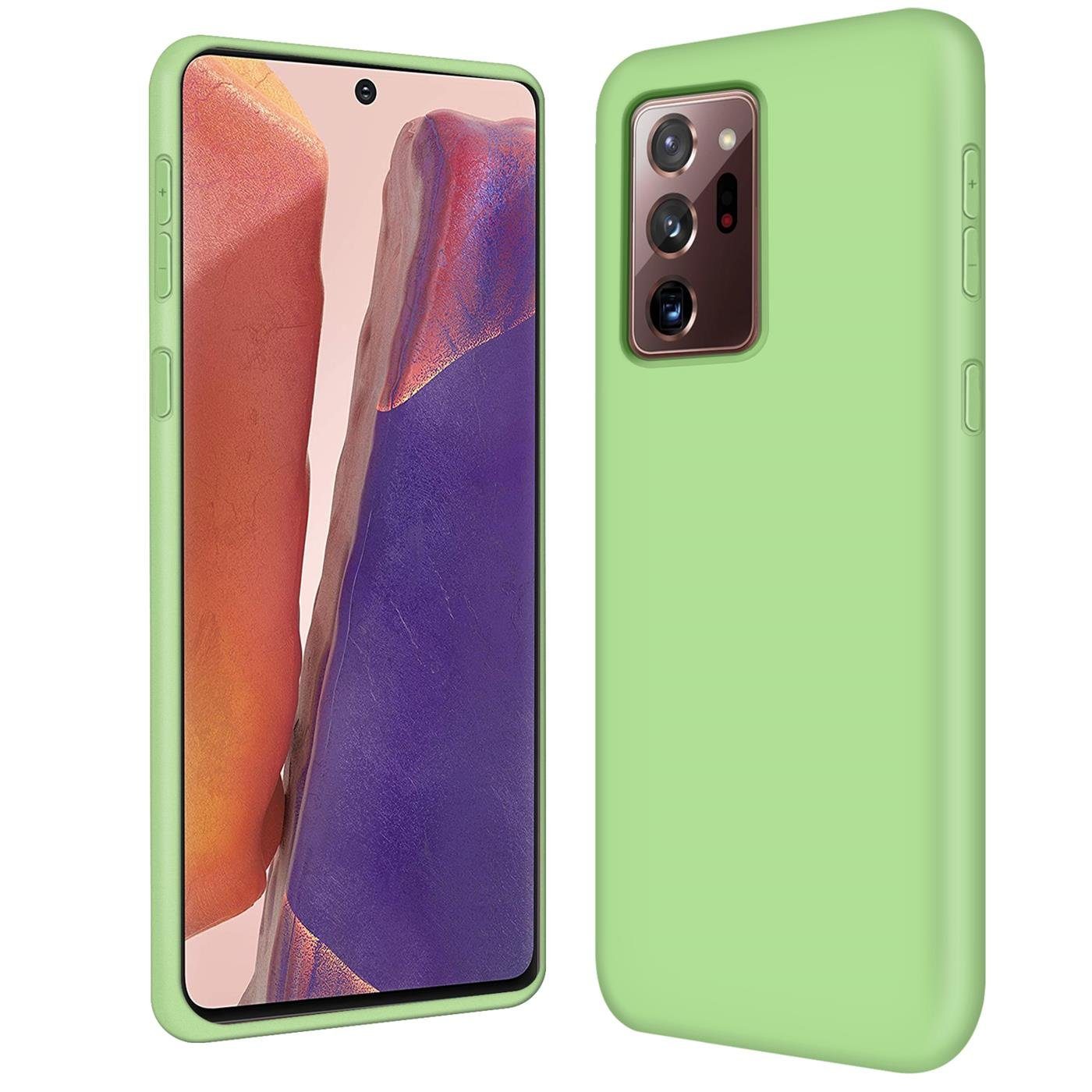 CoolGadget Handyhülle Silikon Case für das Samsung Galaxy Note 20 Ultra Slim TPU Cover 6,9 Zoll, Weiche Schutz Hülle mit Innen Fleece aus Stoff Handy Tasche