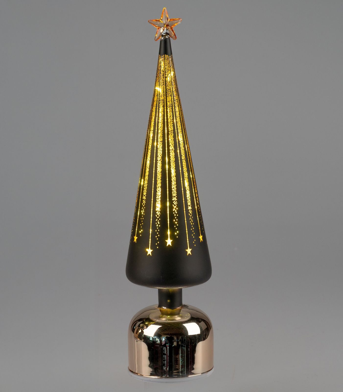 Formano Tischlampe – 35 Cm Hoch, Schwarz/gold, Ohne Leuchtmittel, Keramik