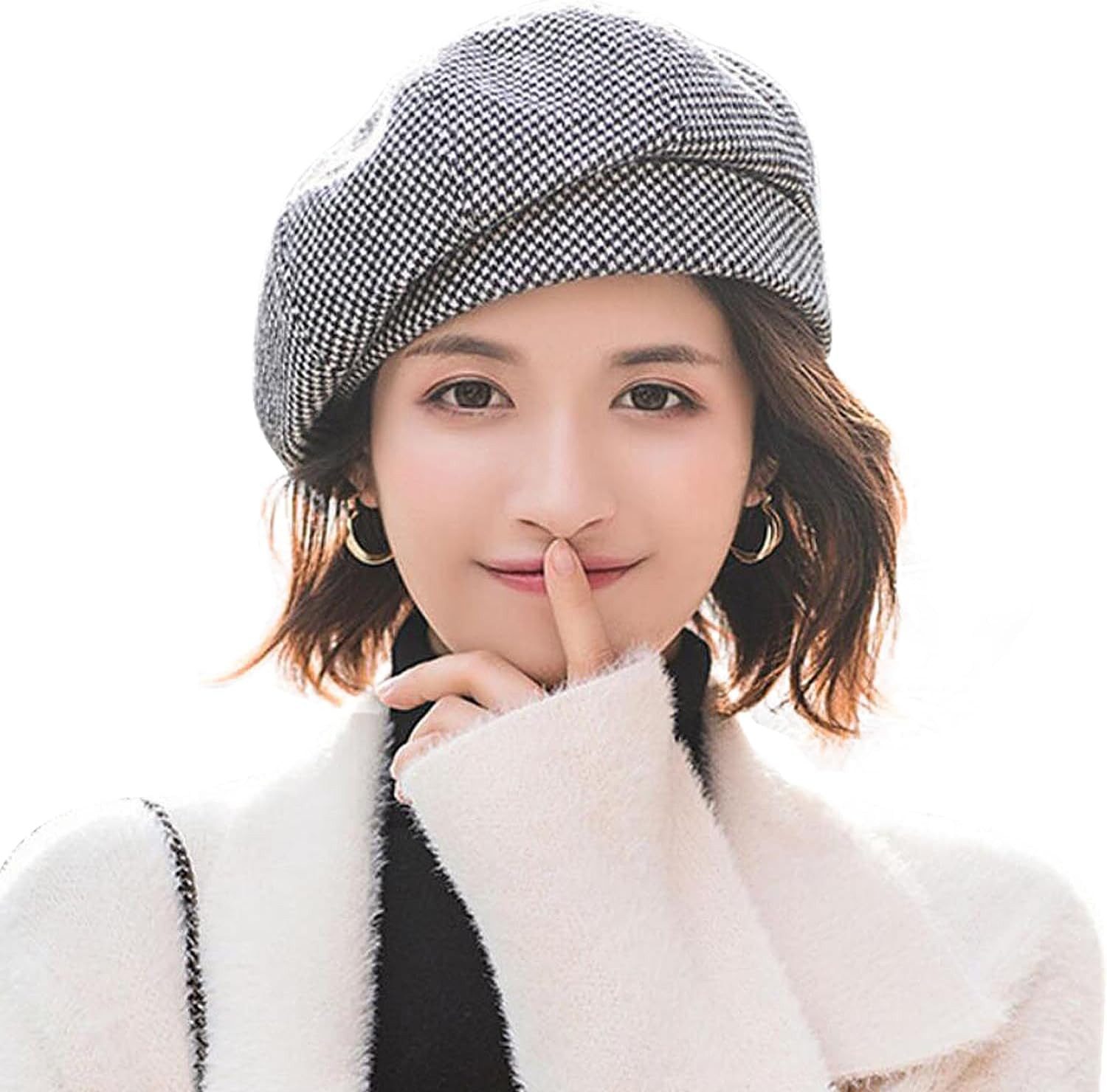 Coonoor Baskenmütze Winter Barett Cap Damen Koreanisch Stil Frauen Barette günstig online kaufen