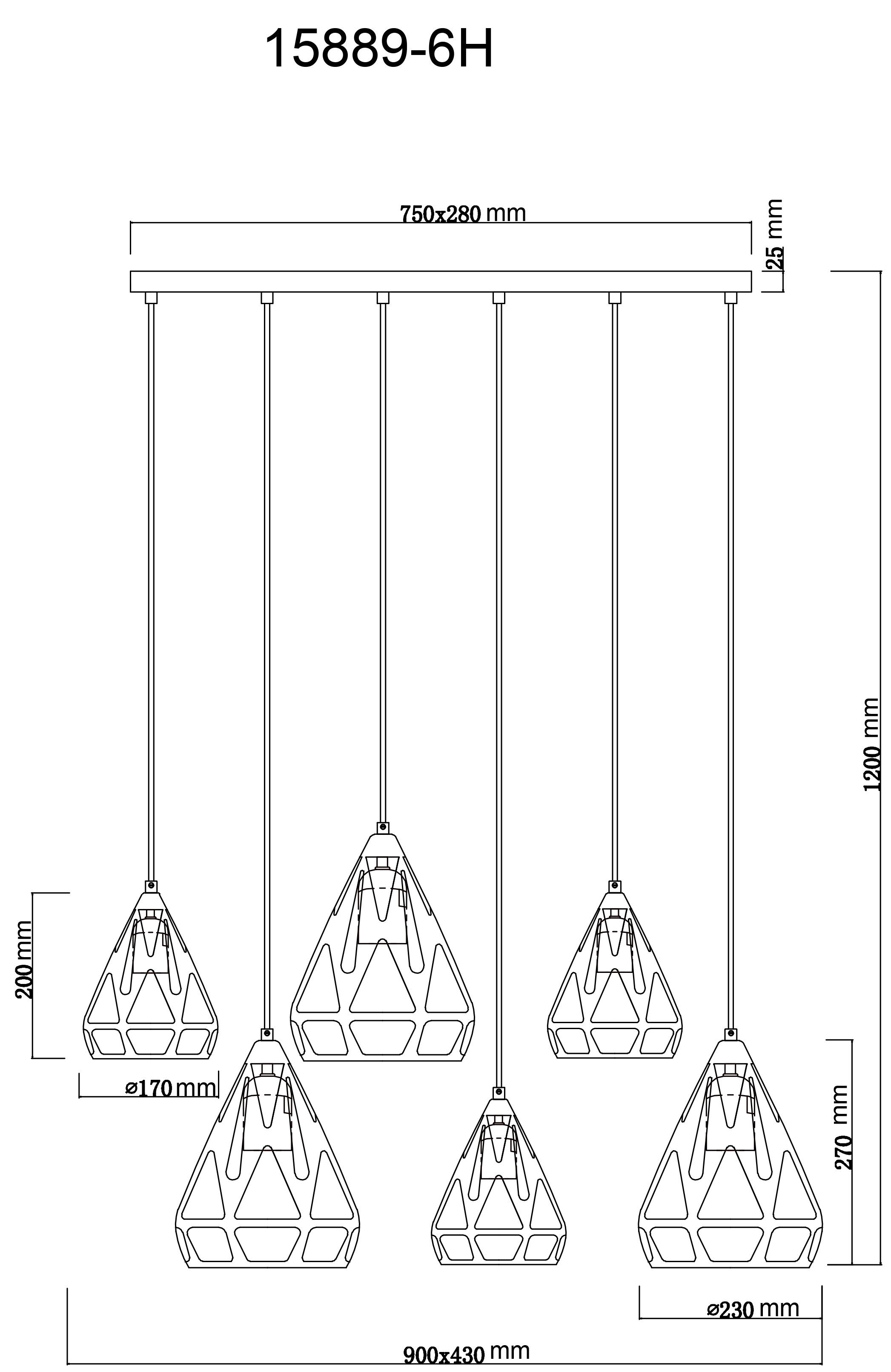 GLOBO LIGHTING Hängeleuchte HASSAN, ohne Leuchtmittel, Hängelampe/Pendelleuchte/Esszimmer/Wohnzimmer/Esstisch