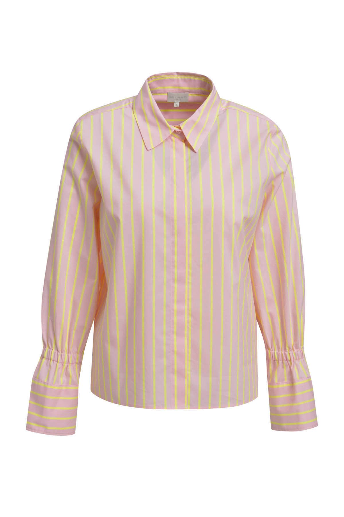 Milano Italy Hemdbluse Milano Italy Bluse - rose (1-tlg) günstig online kaufen