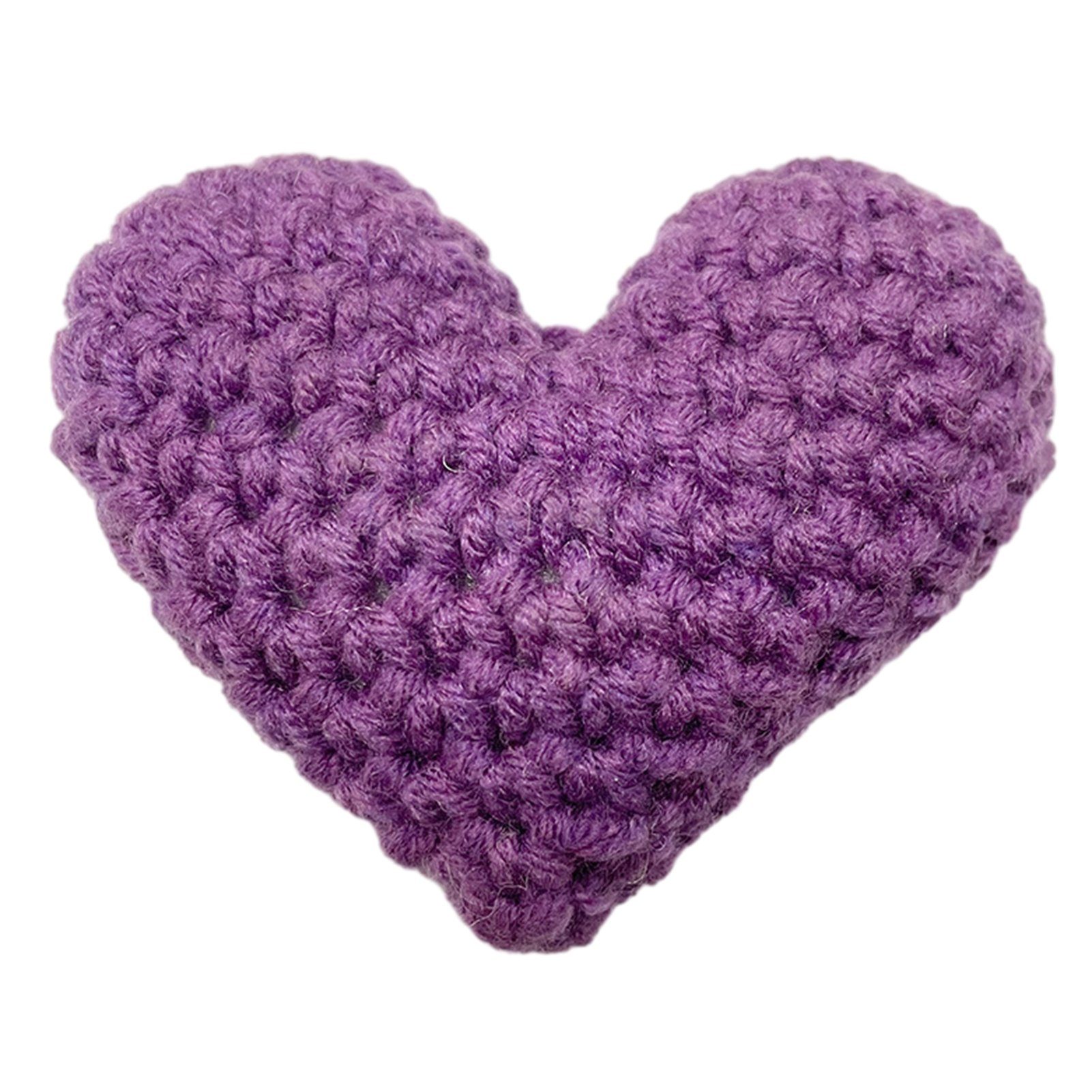 Blusmart Brosche Fertige Gewebte Herzen Aus Wolle, Personalisiertes, Schönes deep purple