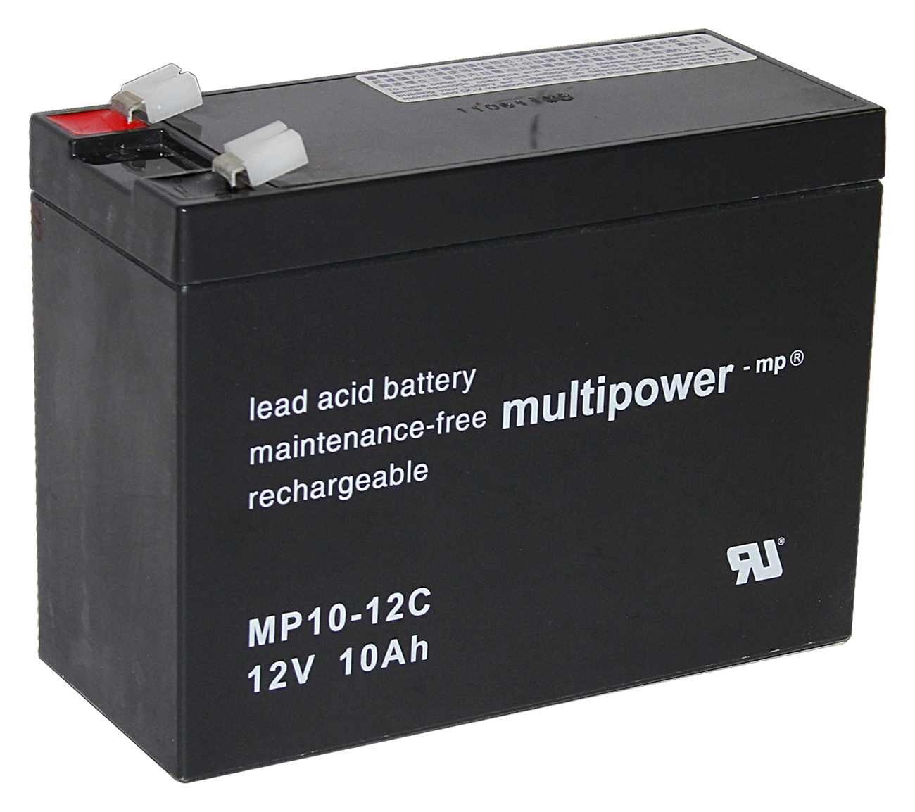 Multipower Multipower Blei-Akku MP10-12C Pb 12V / 10Ah Zyklenfest, Faston 6,3 Bleiakkus