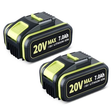 Homedas WA3551 7000mAh 20V Li-Ion Ersatzakku für Worx Akku Akku 7000 mAh, für alle Worx Akku 20V Geräte