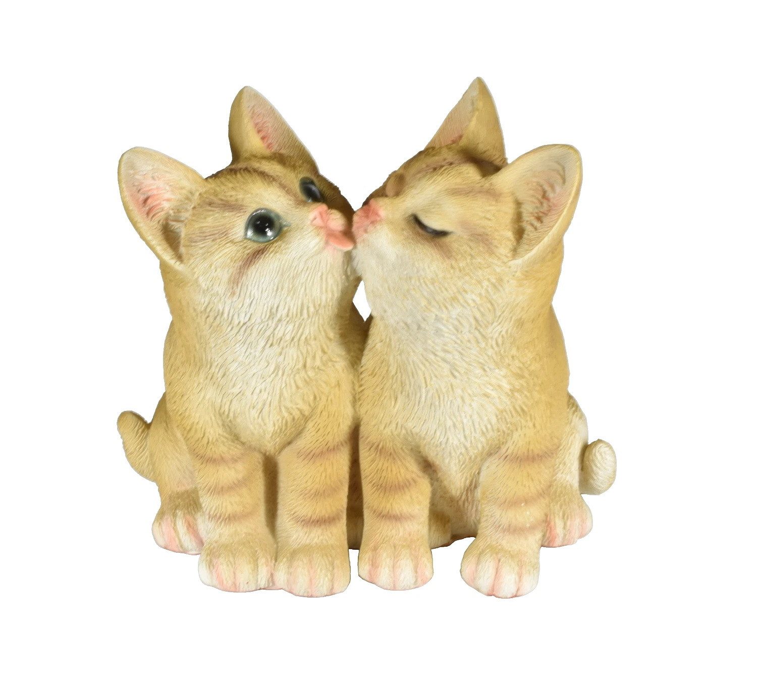 Kaufhaus le petit Tierfigur Katze Katzen Paar Deko Garten Tier Figur Kind Baby Skulptur Kater, Dekofigur Dekoskulptur Dekoobjekt aus Polyresin (Kunststein)