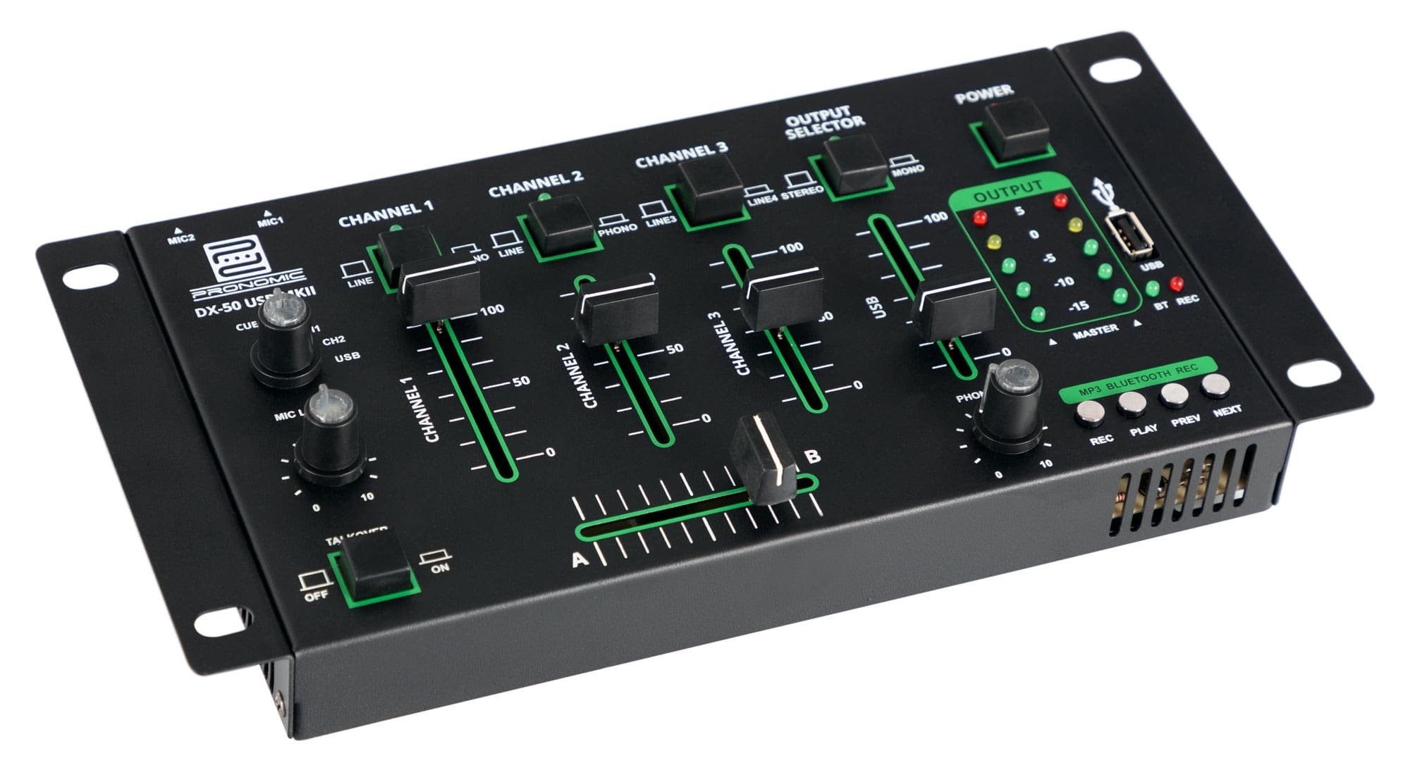 DJ Controller DX-50 USB MKII 4-Kanal DJ-Mixer mit Bluetooth