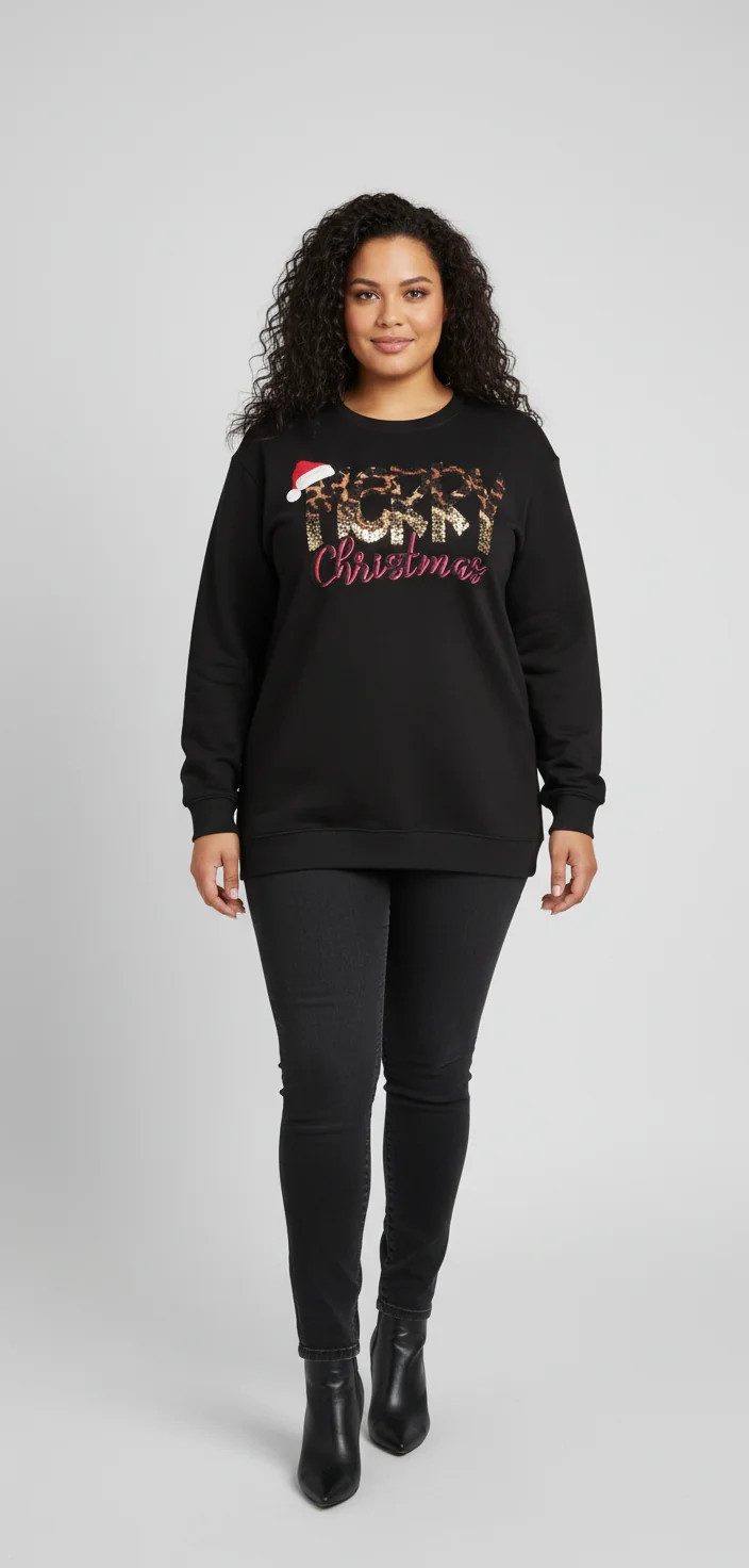 Shape of You Kapuzensweatshirt Pailletten-Sweatshirt
