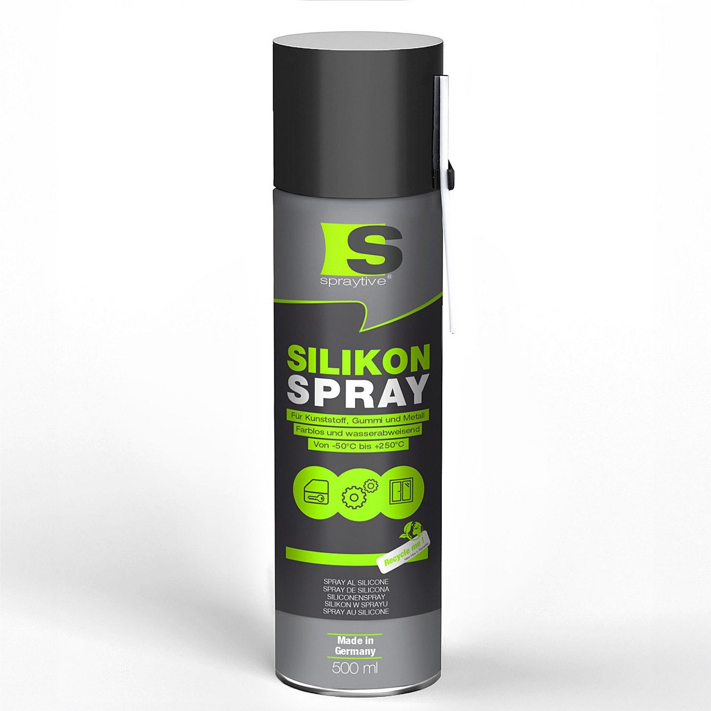 Spraytive Silikonöl 1x 500ml Silikonspray – farbloses Schmiermittel & Gleitmittelspray, Made in Germany