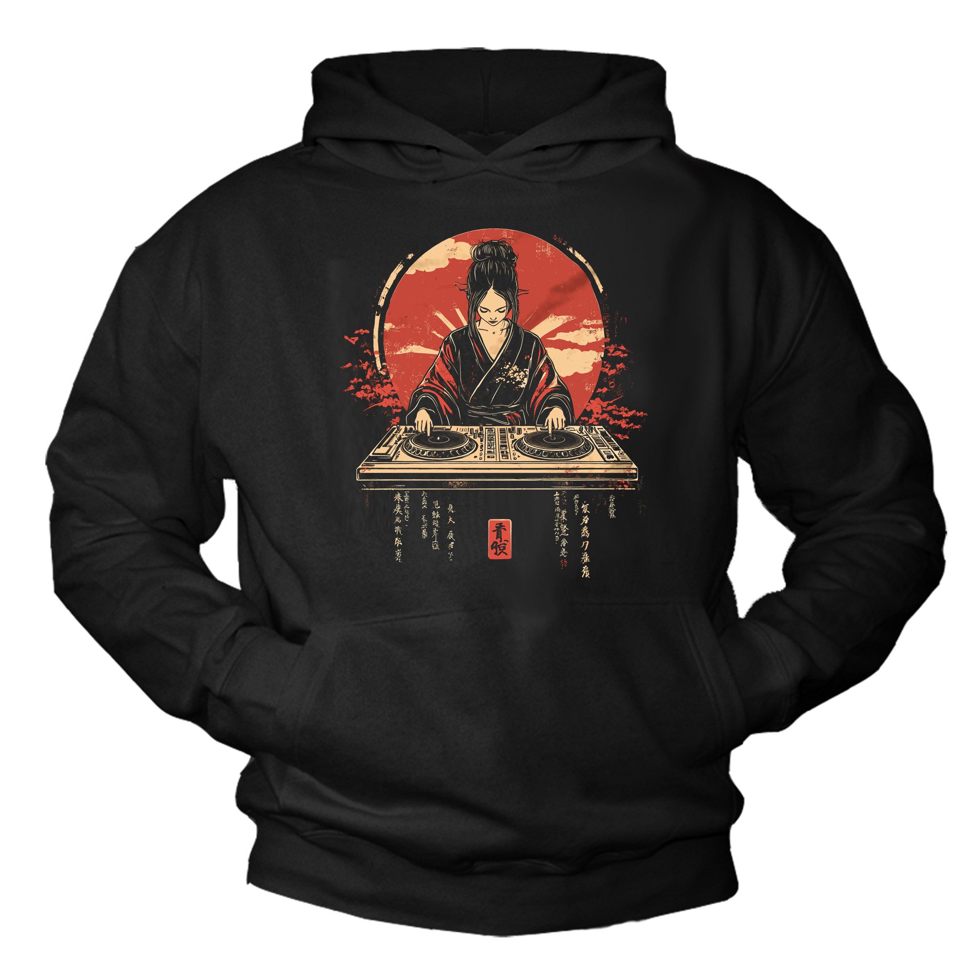 MAKAYA Kapuzenpullover Herren Hoodie mit Musik Print – Пуловеры für Männer & Teenager (Schwarz, S, M, L, XL, XXL, XXXL, XXXXL) Baumwolle