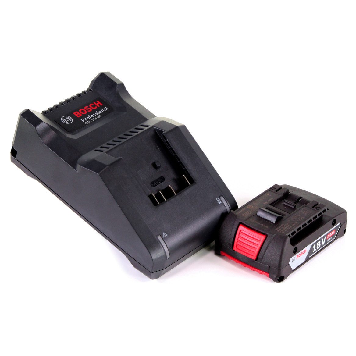 Bosch Professional Starter Set 18V mit 1x GBA Akku 2,0Ah + GAL 18V-40 Ladegerät Akkupacks