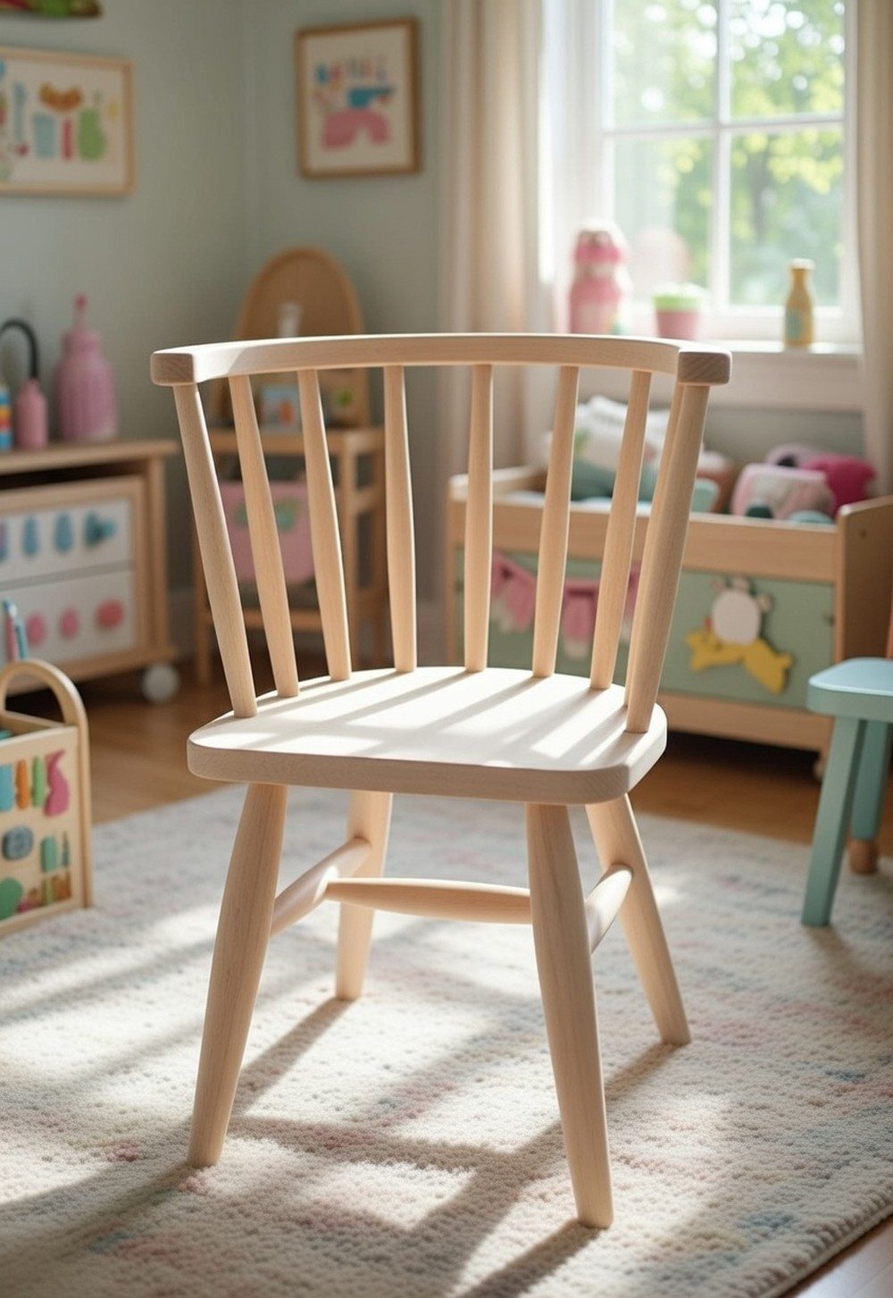JVmoebel Kinderstuhl Kinderstuhl aus Naturholz für sicheren Sitzkomfort im Kinderzimmer, Made in Europa