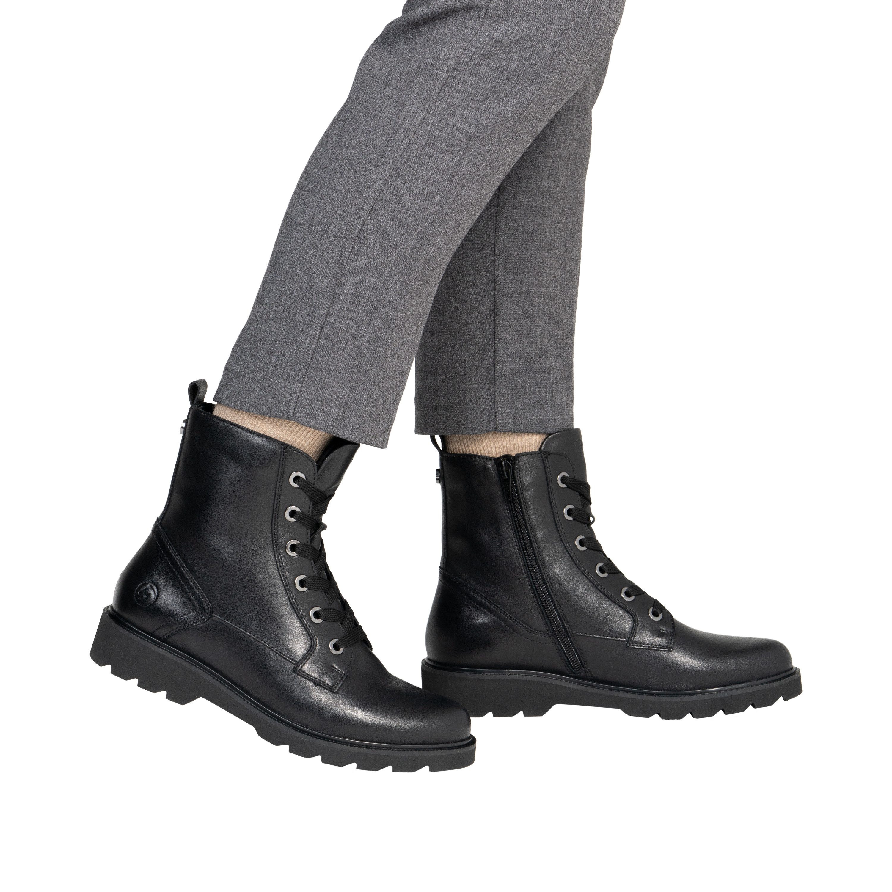 Remonte Schnürboots Schnürstiefelette, Profilsohle, Blockabsatz