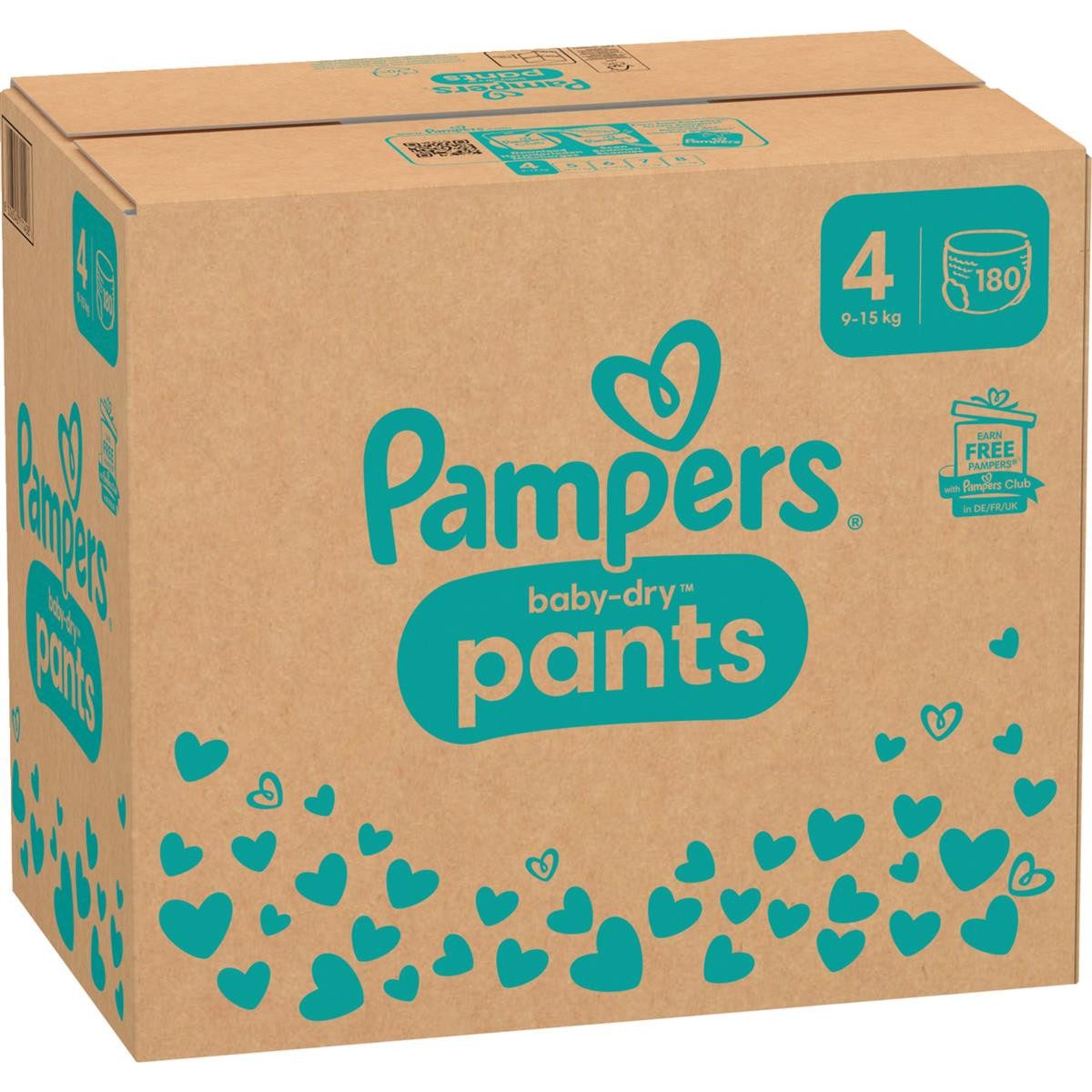Pampers Papiertaschentücher Pampers® Windeln baby-dry™ Monatsbox Größe Gr.4 (9-15 kg) für Babys un