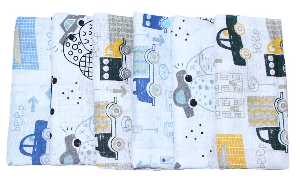 Primawela Spucktuch 6-12 Stück Baby Baumwollwindel Stoffwindel Spucktücher Mullwindel, (6-tlg)