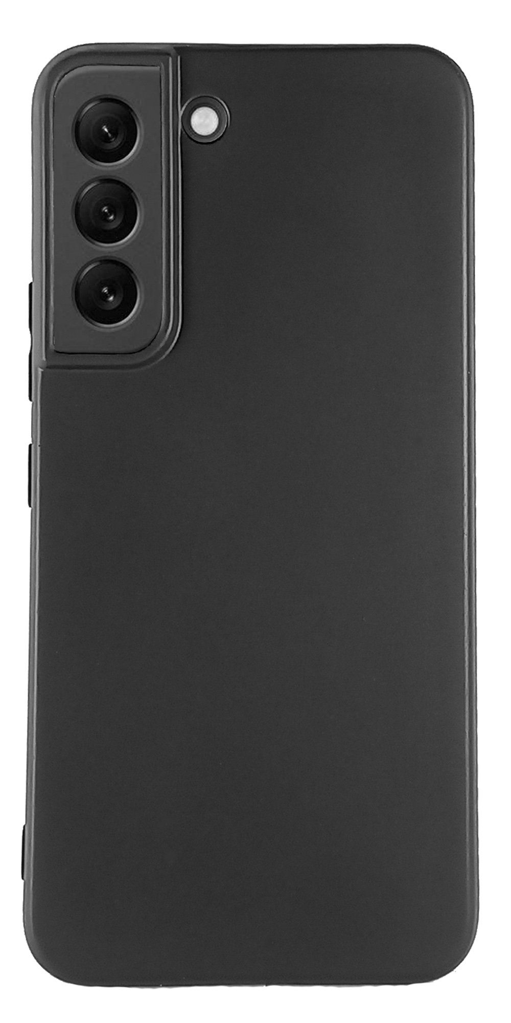 Traumhuelle Handyhülle SCHWARZ TPU Silikon Hülle Matt für Samsung Galaxy S22 Plus Ultra 5G, Cover Bumper Case Etui Schutzhülle Smart Rückschale Backcover Matt