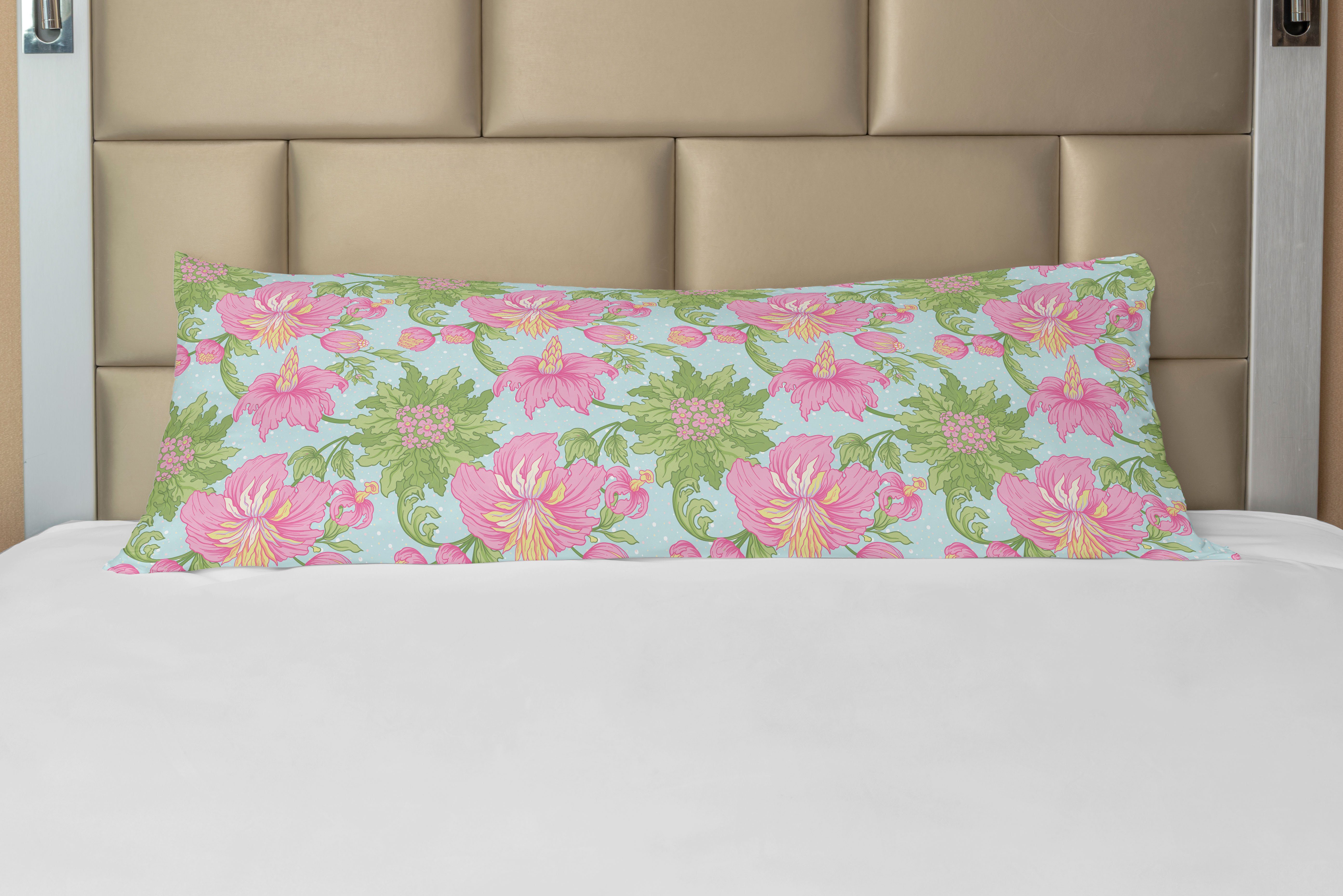 Hibiscus Abakuhaus, Tropical Blossom Kissenbezug, Deko-Akzent Seitenschläferkissenbezug Langer Blumen