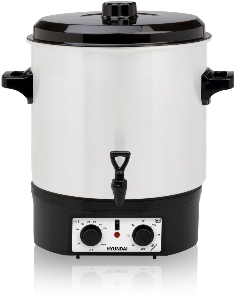 Hyundai Einkochautomat PC200, 1800 W, 27 l, für 14 Gläser, Timer bis 120 Min., Thermostat, akustischer Alarm