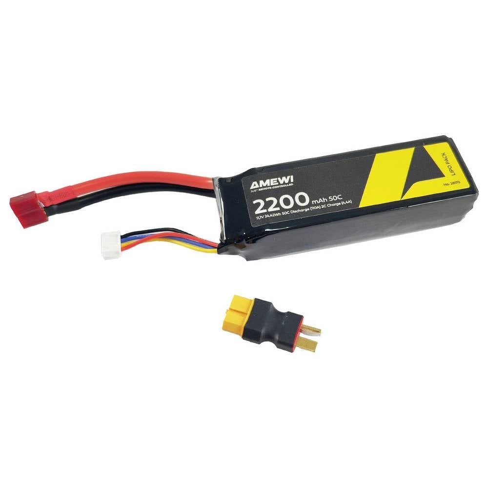 Amewi Modellbau-Akkupack (LiPo) 11.1 V 2200 mAh Zellen-Zahl: 3 Softcase XT60 Akku
