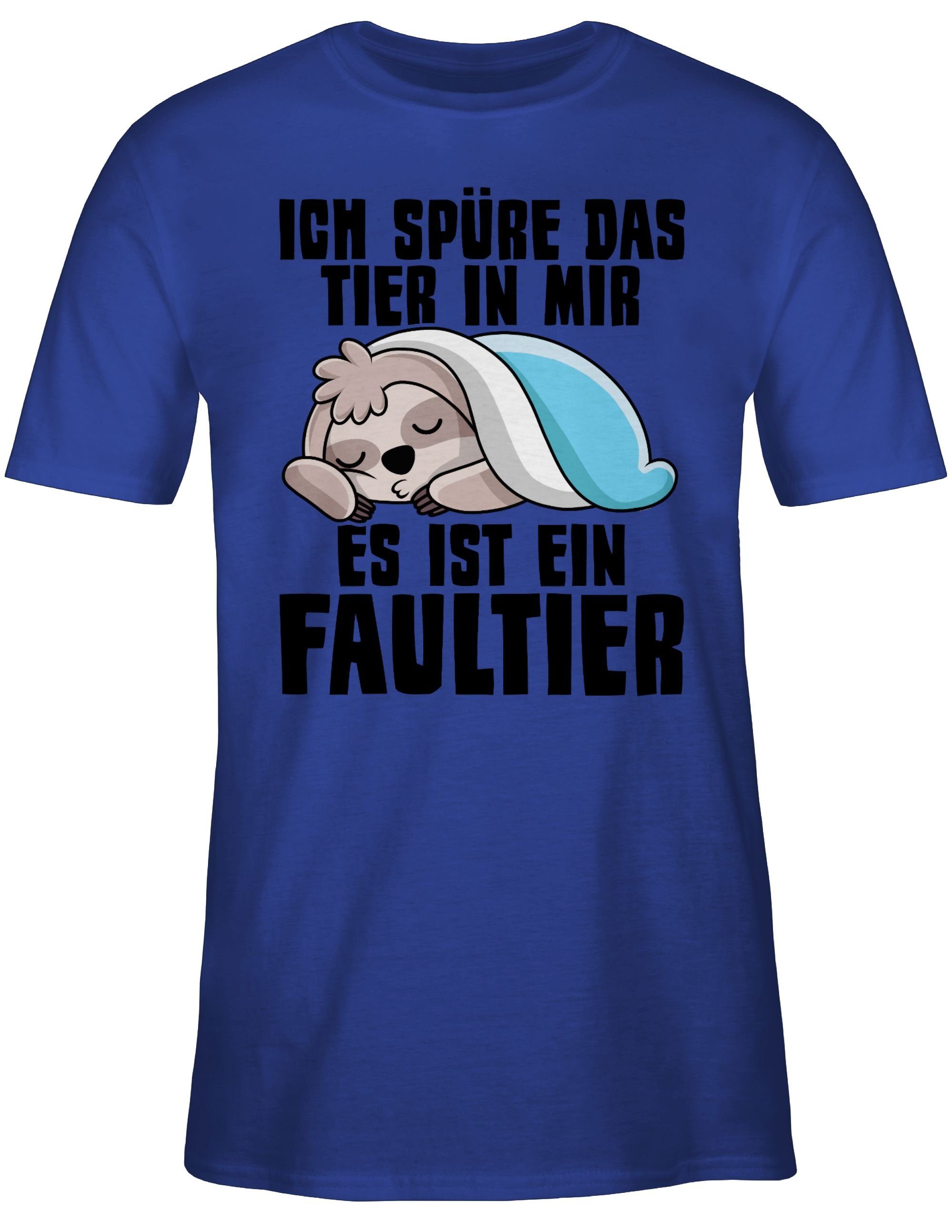 Shirtracer T-Shirt Ich spüre das Tier in mir es ist ein Faultier Sprüche Statement mit Spruch