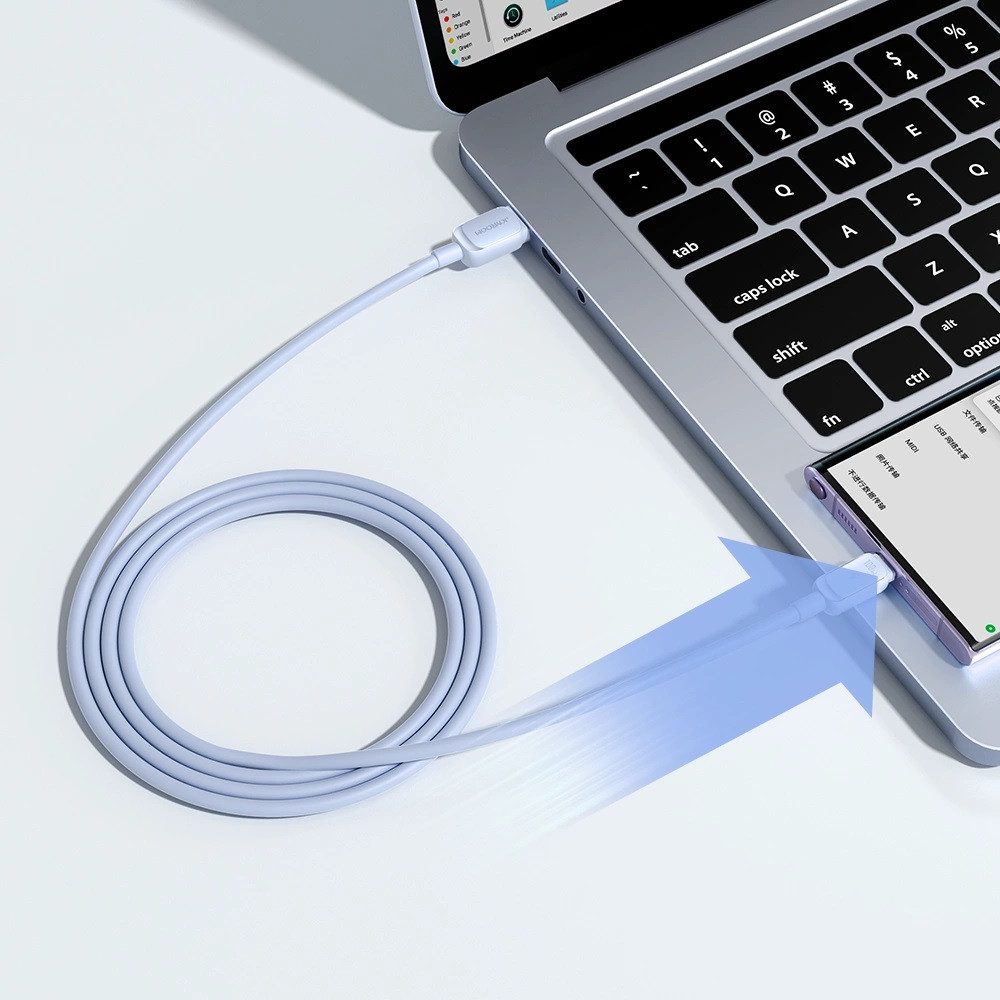 JOYROOM Datenkabel 1,2 m-TPE Ladekabel Blau - Spannung bis zu 3 A USB-Kabel