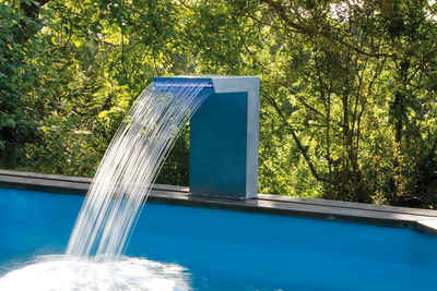 Ubbink Poolwasserfall Straight LED, 72 feine Wasserdüsen