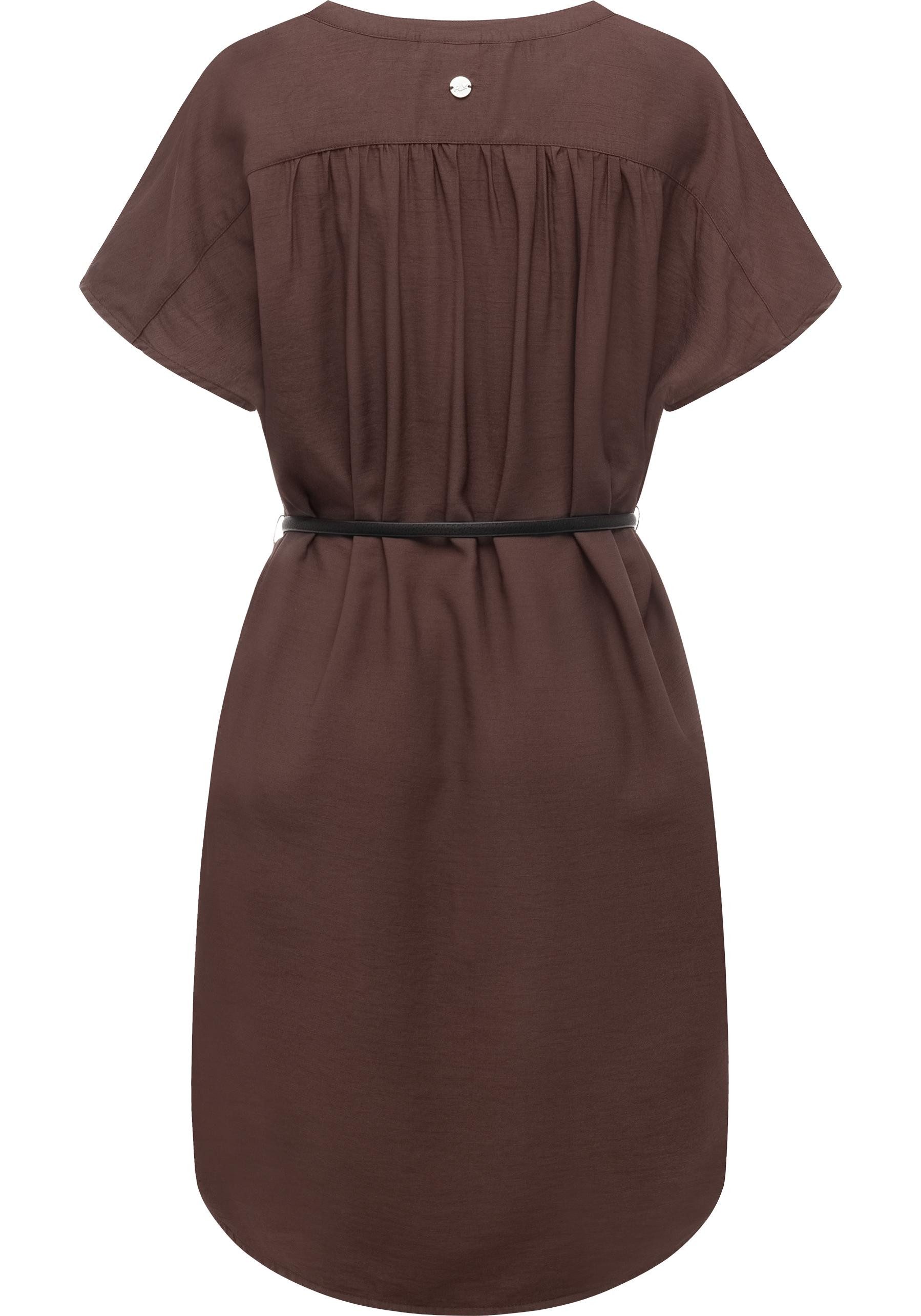 Ragwear Minikleid Klarisa Lockeres Oversize Sommerkleid mit Gürtel