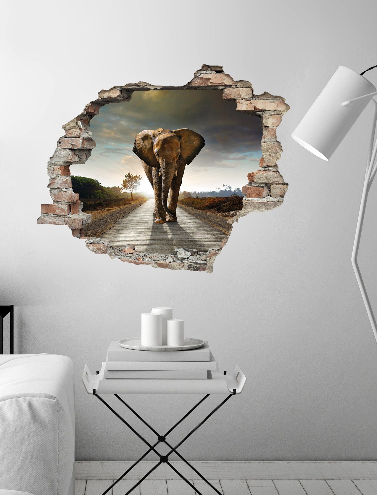 queence Wandtattoo Elefant (1 St), Wandsticker, Wandbild, selbstklebend, 3D günstig online kaufen