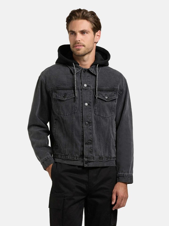 khujo Jeansjacke Jokin Herren Denim-Jacke mit Sweat-Kapuze