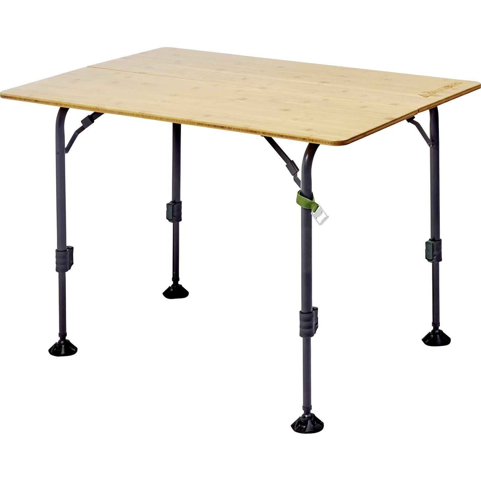 GROENBERG Campingtisch Campingtisch Skal Klapptisch Koffertisch, Höhen Verstellbar Bambus Holz