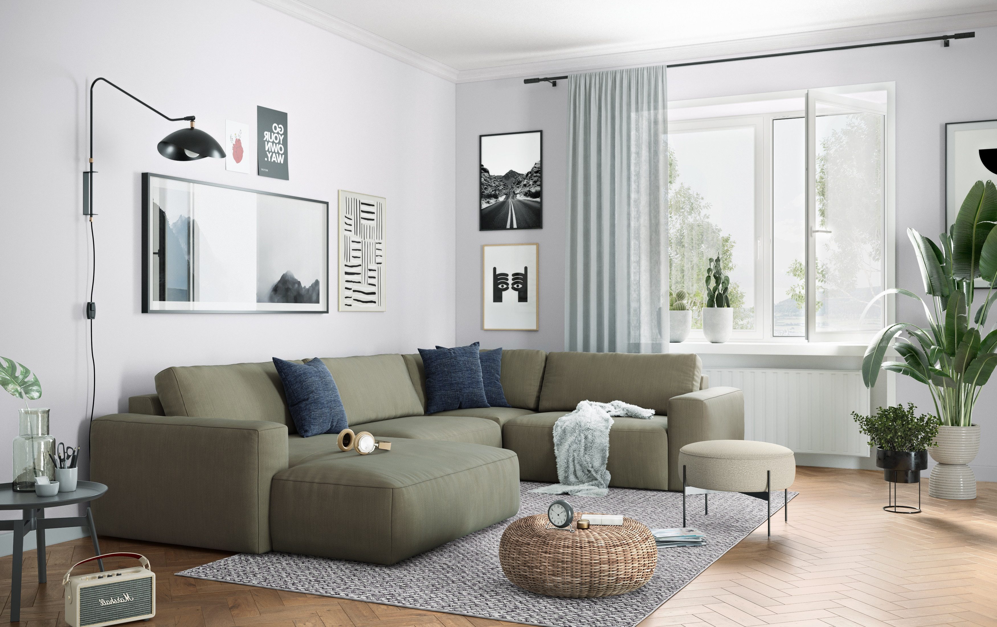 COTTA Wohnlandschaft Lasso, mit wasserabweisendem Stoff