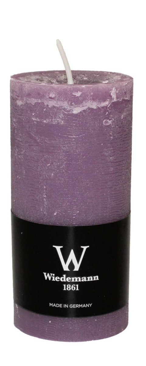 INNA-Glas Stumpenkerze AURORA, mauve, 12 cm, Ø5,8 cm, 42h - Made in Germany