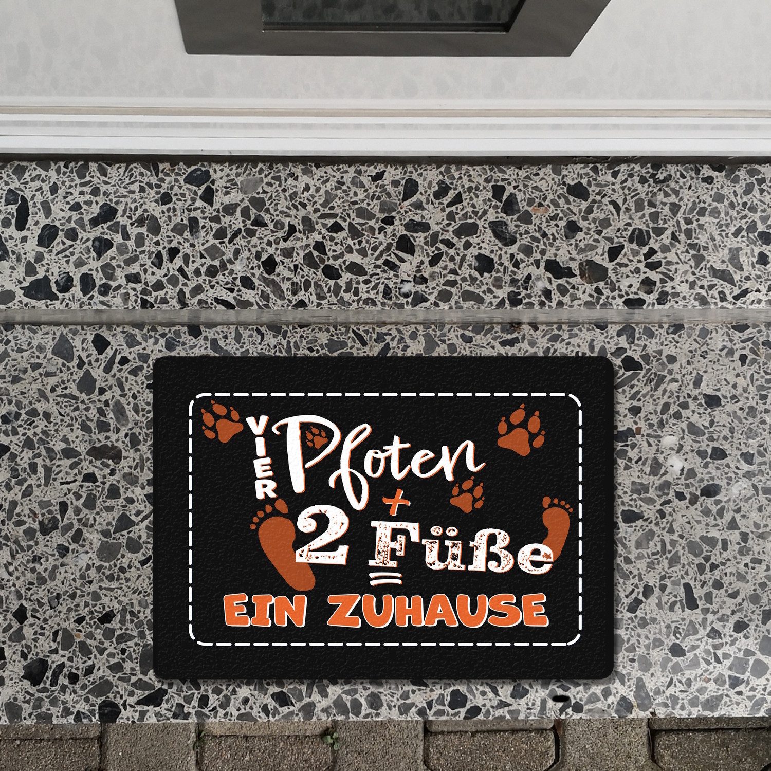 speecheese Fußmatte Vier Pfoten + Zwei günstig online kaufen