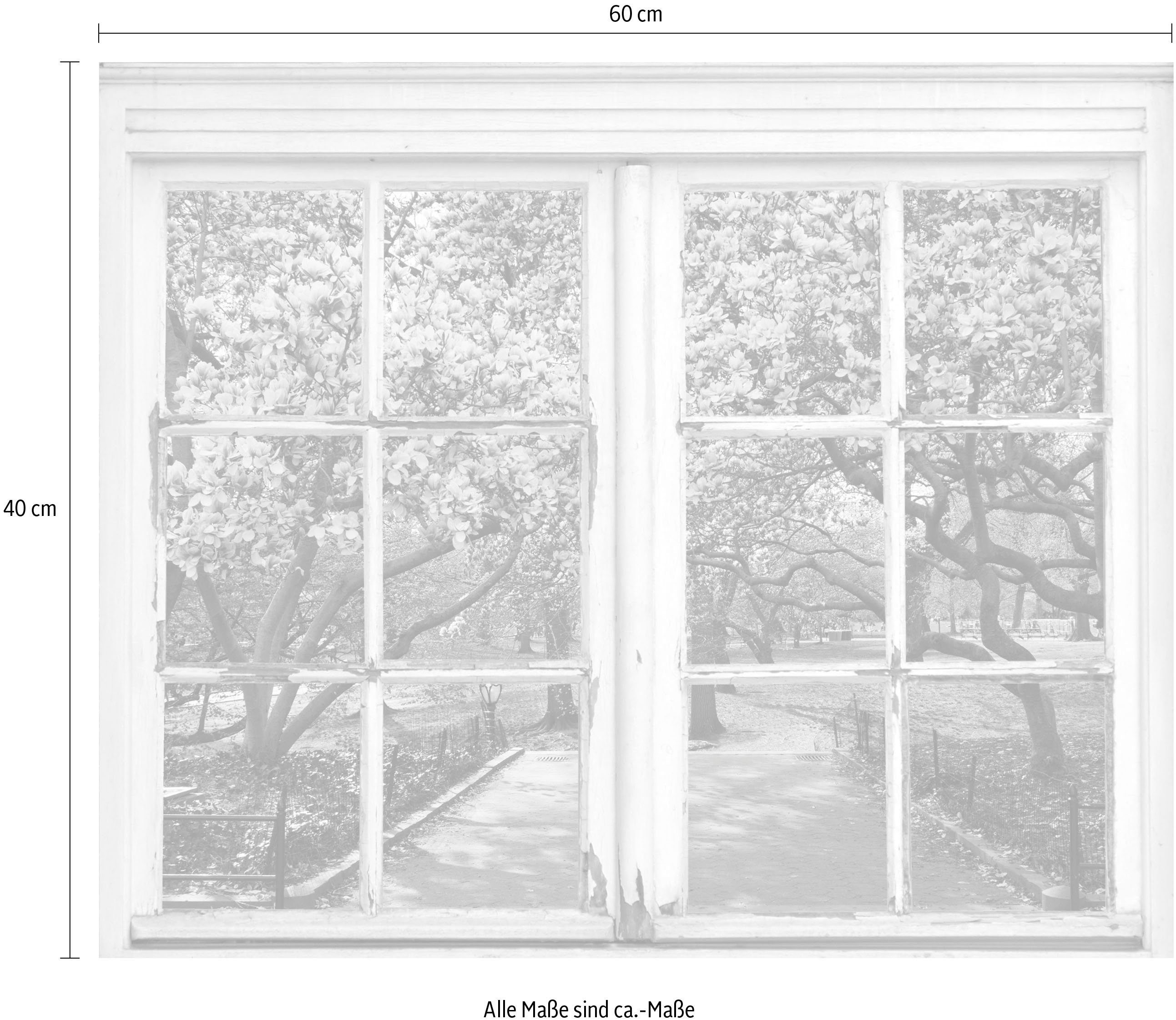 queence Wandsticker Park, Wandsticker, Wandbild, selbstklebend, 3D, Fenster