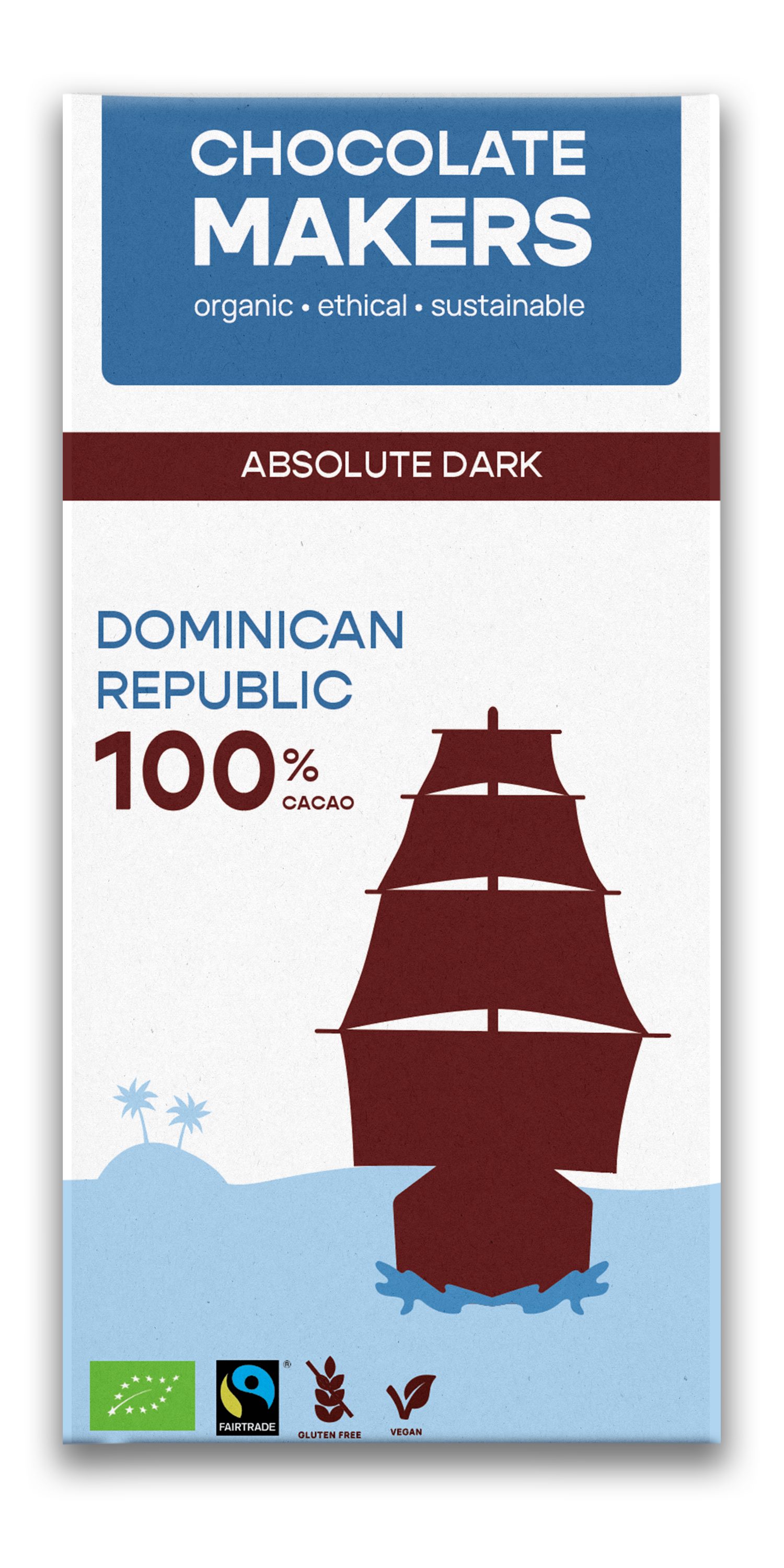 El Puente Zucker Segel-Schokolade 100 % Kakao ohne Zucker, Fair Trade, Vegan, Bio, Fair Trade