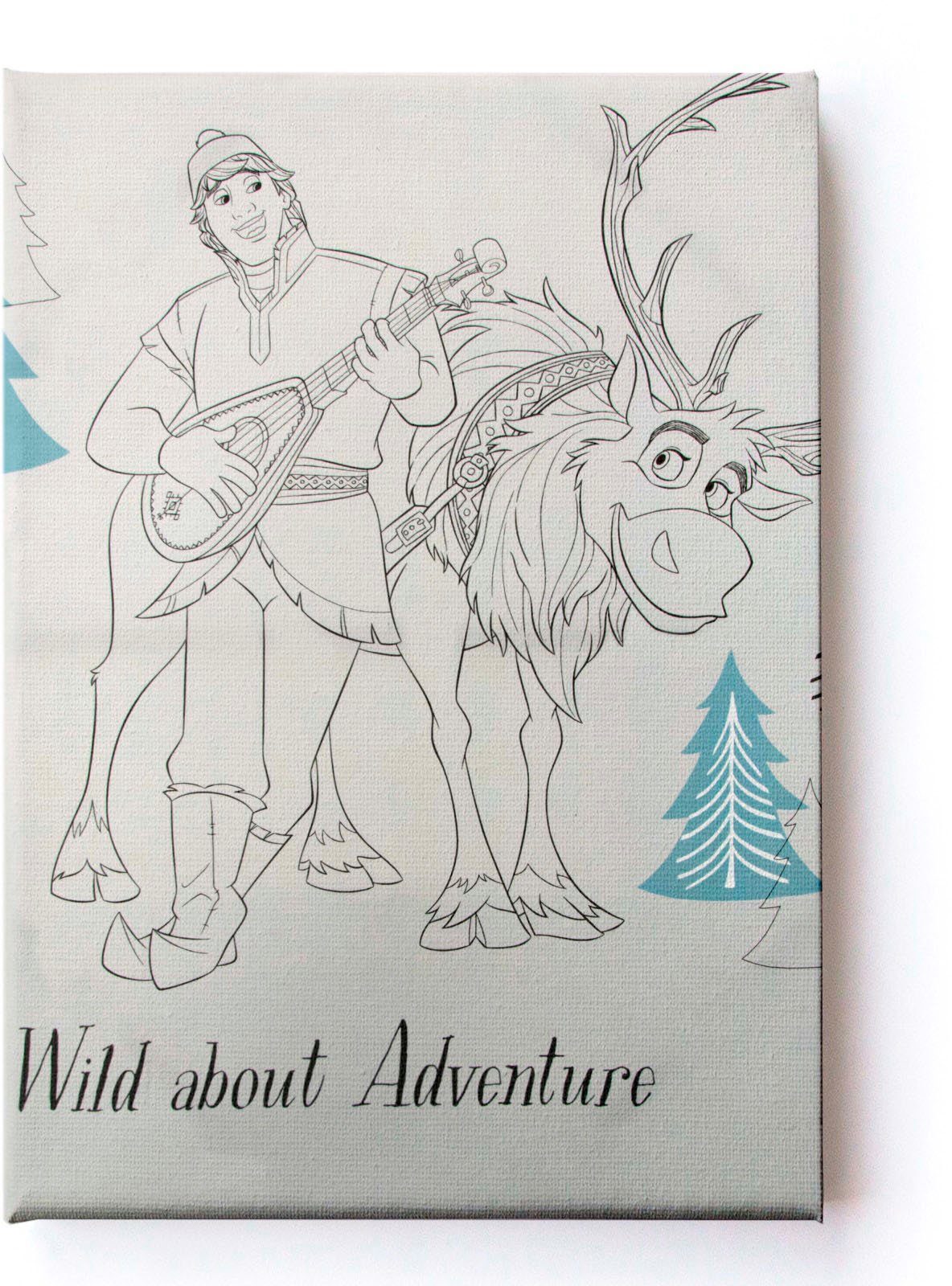 Leinwandbild Adventure About Disney 1 Frozen 50x70cm, Leinwandbild Wild St) (Packung,