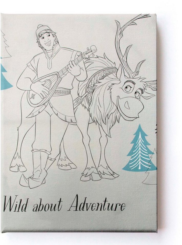 Disney Leinwandbild Leinwandbild Frozen Wild About Adventure 50x70cm,  (Packung, 1 St)