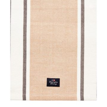 Lexington Tischdecke LEXINGTON Platzset Striped Organic Cotton Rib Beige-White (40x50cm)