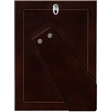 matches21 HOME & HOBBY Bilderrahmen Bilderrahmen versilbert Struktur Holz & Metall 10x15 cm, (1 St)