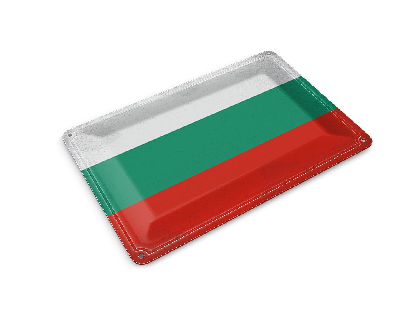 Femer GmbH Postkarte Flagge Bulgarien 14x10 cm Flag Bulgaria Vintage, unfrankiert