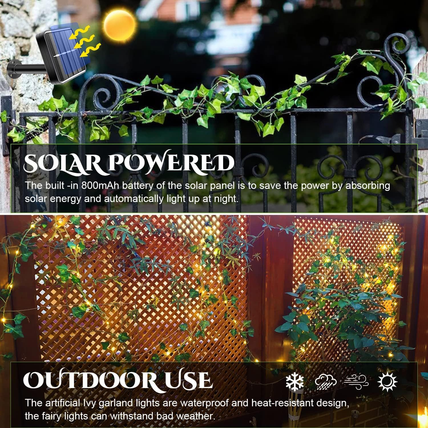 BlingBin LED-Lichterkette 5M 50LED Solar Künstlicher günstig online kaufen